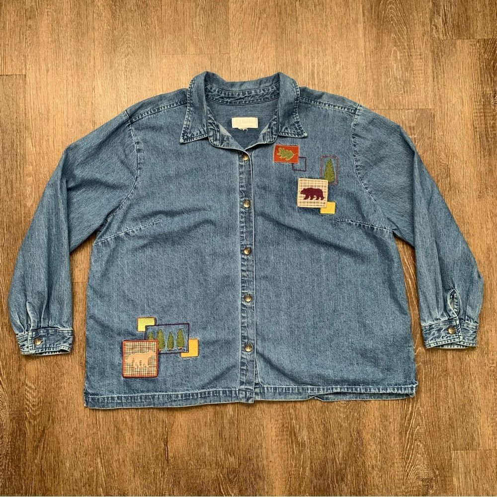 Vintage C.J. Banks Denim Button Up Shirt Size XL
